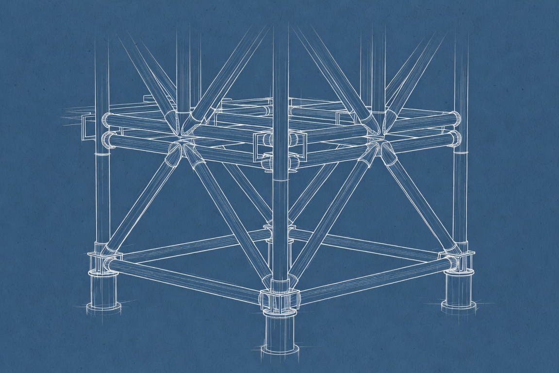 Jacket structure detail blueprint