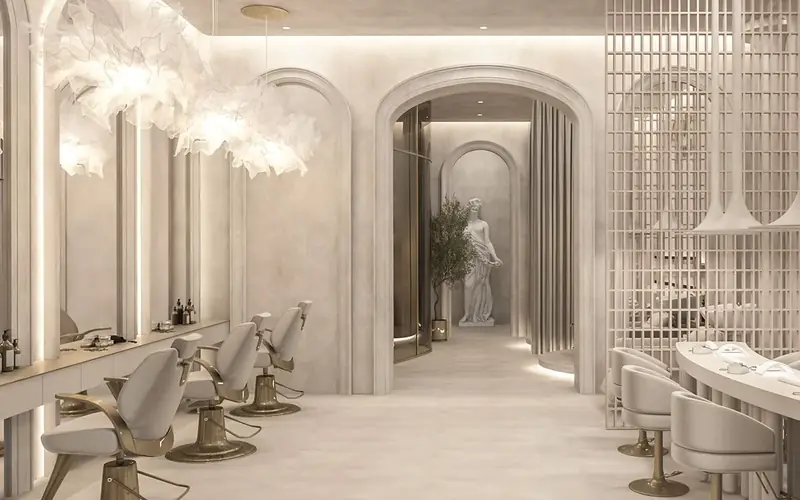 Marlowe Hair Co. — the salon floor in warm light