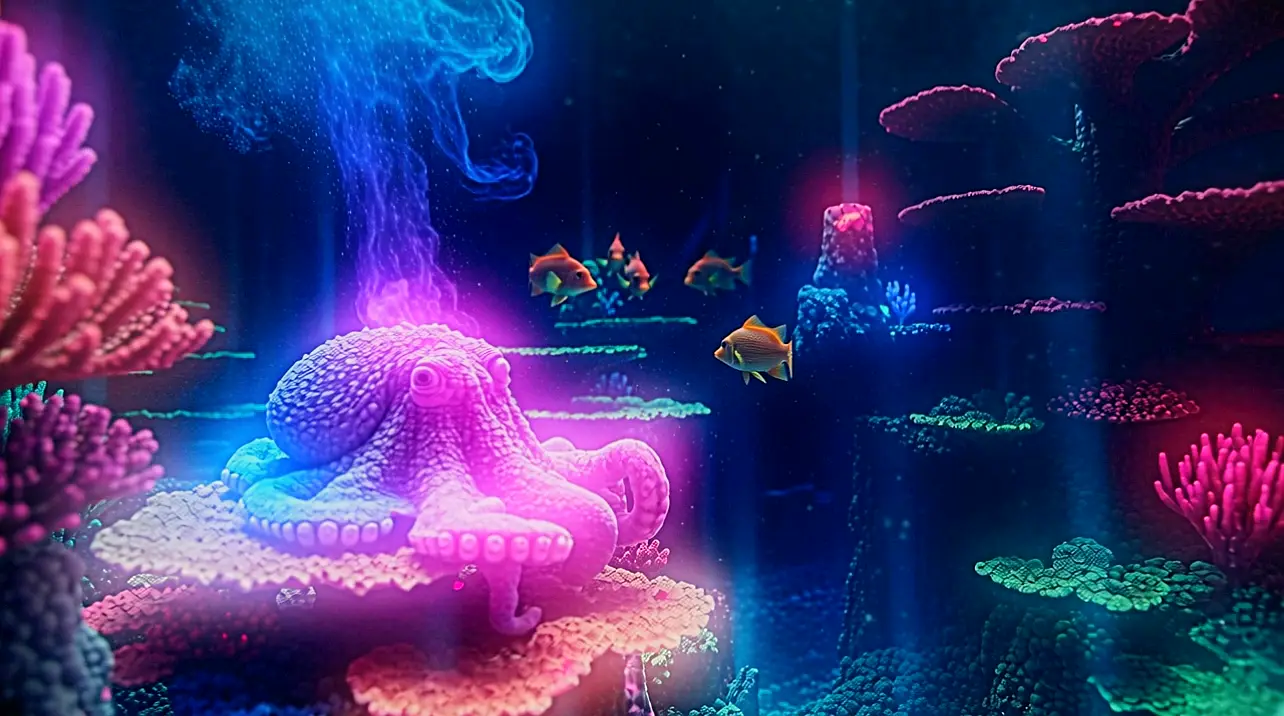 The bloom &mdash; the resident octopus on display