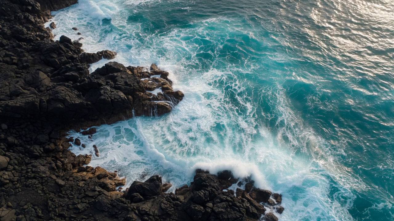 A cinematic ocean scene from the scroll-driven film experience